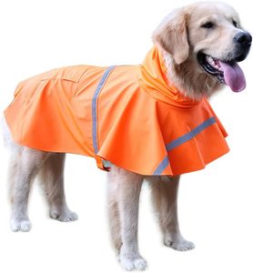 Ropa impermeable para mascotas impermeable, ligero, reflectante, para perros grandes - Product Image 6