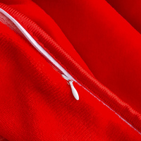 Nouvelle arrivée : Ensemble de housse de couette en velours polyester épais, diamant, rouge vif, pour mariage