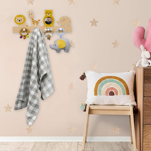 Étagère murale décorative pour chambre d'enfant, vente en gros d'usine, étagère murale pour chambre de bébé avec crochets, étagère à livres <span class=keywords><strong>suspendue</strong></span>, étagères murales pour enfants - Product Image 3