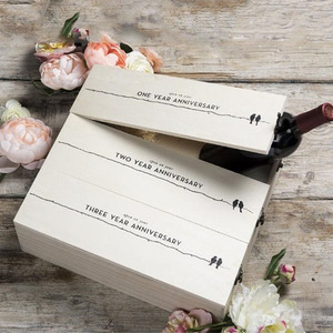 Trung Quốc Nhà sản xuất của đánh bóng gỗ hộp Rượu 3 chai rượu vang trường hợp với nắp bán buôn Hộp quà tặng bao bì - Product Image 3