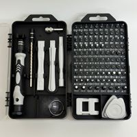 Juego de Destornilladores Magnéticos CR-V 115 en 1, Kit de Herramientas Profesional con Mango de Trinquete, Estuche de Almacenamiento de Puntas para Reparaciones en el Hogar y Garaje