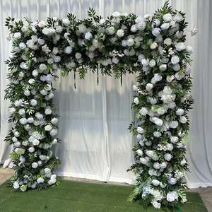¡Venta al por mayor! Arco de flores cuadrado para boda, arco de flores cuadrado artificial de 8 pies, arco de flores cuadradas de seda para decoración de eventos - Product Image 1