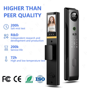 Cerradura Inteligente Automática para Puertas de Madera con Intercomunicador Activo, Desbloqueo por Huella Dactilar, Reconocimiento Facial y Vena de la Palma, Control Remoto Tuya - Product Image 3