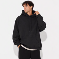 Sweat-shirt à capuche en coton polaire avec logo personnalisé Vêtements pour hommes Sweat-shirt à capuche court de haute qualité à épaules tombantes pour hommes