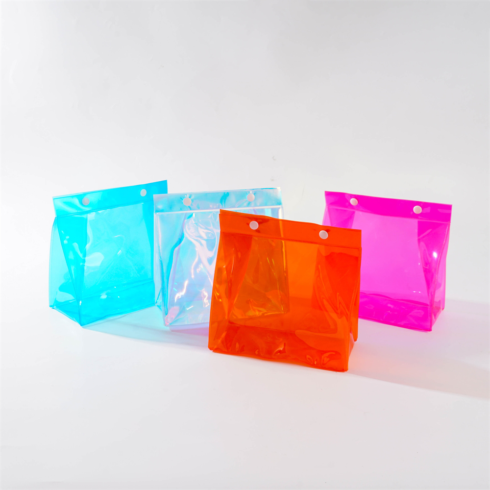 2023 Bunte PVC Jelly Kunststoff Bade bekleidungs tasche farbig Vinyl transparent Bikini Badeanzug Verpackungs tasche Giving Away Geschenk beutel Tasche