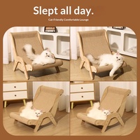 Fauteuil de détente pour chat en panneau de densité, avec griffoir et lit pour chat – Durable, sans peluches, style épuré, griffoir pour chat, planche à griffer, style canapé