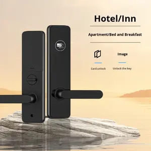 Serrure de porte d'hôtel, vente en gros d'usine, serrure électronique intelligente à induction, serrure magnétique pour porte en bois, serrure à carte magnétique pour hôtel - Product Image 3