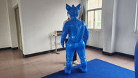 Costume de renard gonflable en PVC bleu de qualité personnalisée BeiLe pour fête