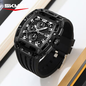 Montres pour hommes avec logo personnalisé OEM, nouveau design, étanches 3ATM, style sport de plein air, mouvement japonais, bracelet en silicone, montre à quartz - Product Image 4