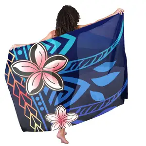 Men Sarong 2024 Hawaii Sarong Polynesian Samoan Tribal Printing Ladies Lavalava Island Swimwear Cover Caribbean Sarong