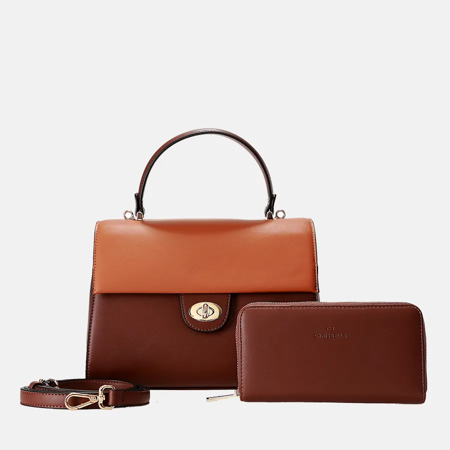 SUSEN CHRISBELLA 2022 Fashion Handbags PU Leather Hand Bag with wallet Crossbody bag Women