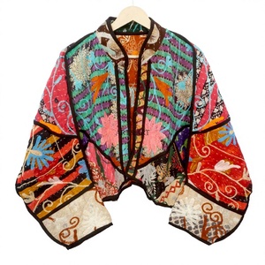 Indian Handmade Cotton <b>kantha</b> <b>Jacket</b> Jaipuri Vintage <b>Kantha</b> <b>Jacket</b> with mandarin collar Indian Handmade <b>Kantha</b> <b>jacket</b> for women - Product Image 1