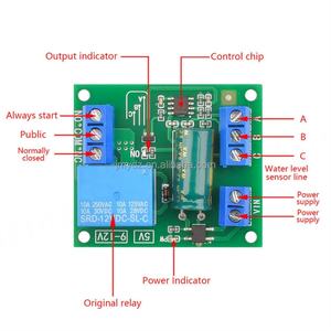 NE555 โมดูลสวิตช์ควบคุมระดับน้ำอัตโนมัติเต็มรูปแบบ บอร์ดควบคุมการสูบน้ำและการระบายน้ำ ตัวป้องกันน้ำขาดหาย - Product Image 3