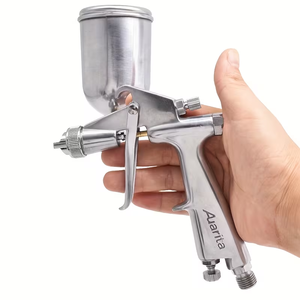 Pistola de Pulverización Neumática <span class=keywords><strong>Auarita</strong></span> F-3 <span class=keywords><strong>Mini</strong></span>, Boquilla de 1.0 mm, Vaso de 125 cc, para Pintura de Acabado de Automóviles y Lavado a Presión - Product Image 2