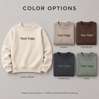 Sweat-shirt personnalisé pour enfants avec impression en relief, pull molletonné oversize à col rond pour garçons et filles, streetwear vierge, couleurs terre, vente en gros