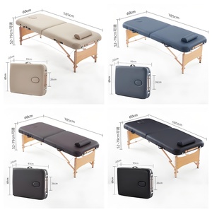 Lettino da Massaggio Portatile Pieghevole per Salone di Bellezza, Spugna ad Alta Densità, Telaio in Legno di Faggio, Altezza Regolabile - Stile Moderno per Trattamenti Viso - Product Image 2