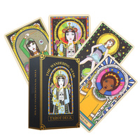 Kartu Tarot Cetak Foil Emas Grosir Pabrik Desain Kustom Permainan Kartu dengan Stempel Tepi Emas