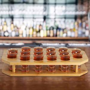 Support de rangement en bambou pour 16 verres à shot avec 16 verres à shot inclus - Product Image 5