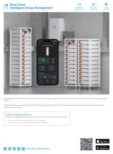 Deye LiFePO4แบตเตอรี่ HV, 7.68kWh, กราวด์เมาท์, IP20แบตเตอรี่ลิเธียมระดับการป้องกัน - Product Image 5