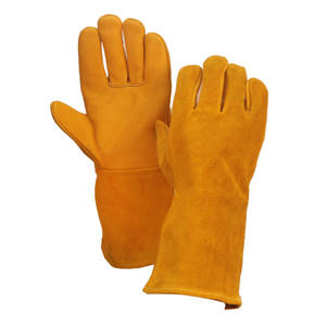 Guantes industriales de protección contra impactos de cuero de vaca de alta resistencia Guantes de trabajo de soldadura cómodos - Product Image 1