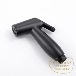 PINEBAY изысканный дизайн душевые кабины для туалета <span class=keywords><strong>Abs</strong></span> Матовый Черный Регулируемый Биде опрыскиватель для мусульманского душа - Product Image 3