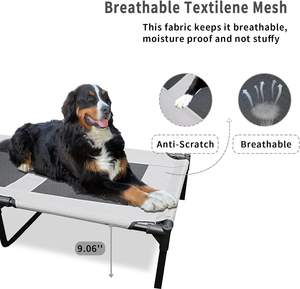 Erhöhtes Abnehmbares Haustierbett <span class=keywords><strong>30</strong></span> UV-Beständig & Wasserdicht Hundebett mit Überdachung Atmungsaktives Schattenzelt für Hunde und Katzen - Product Image 6