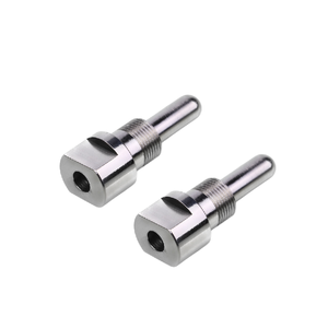 الفولاذ المقاوم للصدأ ، من النحاس الأصفر \ NPT BSPT Thermowells CNC مجسات غلاف مع أنبوب واقي للحرارة المزدوجة - Product Image 2