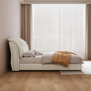 <span class=keywords><strong>Lit</strong></span> de chambre à coucher moderne en bois réglable, luxueux et rembourré, taille double, king ou queen, au design épuré - Product Image 4