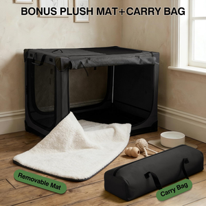 Cage de transport pliable et amovible pour animaux de compagnie (chats et chiens) avec structure en acier, idéale pour l'extérieur et les voyages - Product Image 5