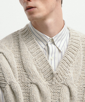 Gilet pull sans manches en tricot torsadé vintage en coton uni pour homme, personnalisé, mode automne-hiver
