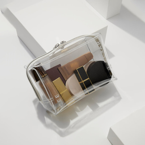 Bolsa de Cosméticos Transparente de PVC Rosa con Logotipo Personalizado al por Mayor, Estuche de Cosméticos Pequeño Transparente <span class=keywords><strong>Ccee</strong></span> - Product Image 6