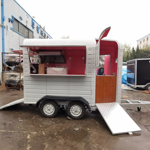 Carrito de comida callejera duradero con diseño personalizado para hamburguesas y batidos - Product Image 3