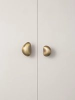 Poignées de meuble en laiton brossé style pavé massif, boutons de tiroir en bronze pour armoires de cuisine – Grande Vente