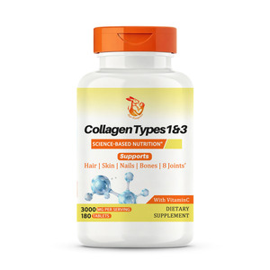 Comprimés de collagène hydrolysé de type 1 et 3 avec vitamine C pour soutenir la santé des cheveux, de la peau, des ongles, des os et des articulations (OEM ODM) - Product Image 1