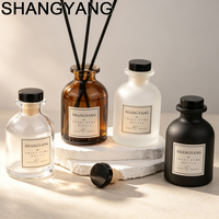 Bouteille en verre pour diffuseur d'arômes à bâtonnets, longue durée, 100ml 150ml, personnalisée, de luxe, marron, vide
