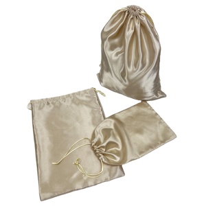Sac à cordon en satin or rose de bonne qualité <span class=keywords><strong>Cin</strong></span>-SSD-14 sac de lingerie en satin de rangement - Product Image 3