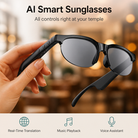 Lunettes Intelligentes IA : Traduction en Temps Réel, Lunettes de Soleil IA, Lecteur de Musique, Assistant Vocal, Audio Ouvert Sans Fil pour Hommes et Femmes, Personnalisation OEM