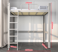Lits superposés modernes en métal pleine grandeur, convertibles en bureau, pliables, réglables, écologiques, portables, durables, meubles de chambre pour hôtel