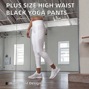 OEM Womens Fitness <b>Pants</b> Black Seamless Sports Plus Size Gym High Waisted Workout Yoga Leggings Elastic Waist Quick Dry - Product Image 2