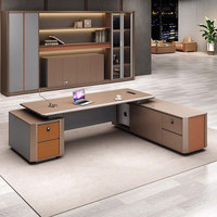 Liyu Furniture Guangdong Fournisseur Directeur Général Patron Moderne Grande Table De Bureau En Forme De L Grand Bureau Exécutif à Vendre