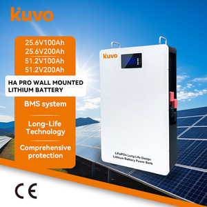 KUVO HA PRO Series Wall-<b>Mounted</b> 25.6V100Ah Energy Storage <b>Battery</b> LCD Display CAN Solar Power System-All-In-One - Product Image 1