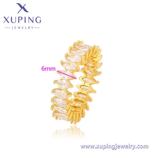 R-005 Xuping เครื่องประดับแฟชั่นแหวนทอง24K ผู้หญิงเครื่องประดับสังเคราะห์ CZ พิเศษเสน่ห์ของขวัญวันวาเลนไทน์สวยงาม