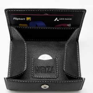 Cartera de Cuero Genuino para Hombre, Hecha a Mano, con Cierre de Broche, Bolsillo Grande para Monedas, Costuras Premium - Product Image 4