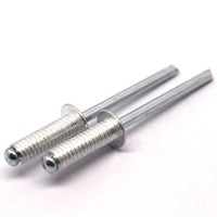 Rivets aveugles en aluminium et acier à tête ronde rainurée Rivet aveugle en acier en aluminium de type rainure