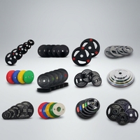 Disques de poids pour haltères Dinuo Multi-Grip, revêtement CPU, ergonomiques, 3 trous, pour musculation