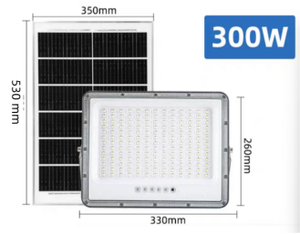 Faro LED <span class=keywords><strong>Solare</strong></span> da Esterno con Telecomando, <span class=keywords><strong>Corpo</strong></span> in ABS, Impermeabile IP65, Pannello 100W 200W 300W 400W - Product Image 4