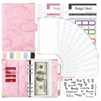 Libreta de Cuero con Diseño Nuevo A6, Agenda con Grabado en Relieve, Organizador de Dinero, Estilo Ejecutivo, con Sobres para Efectivo