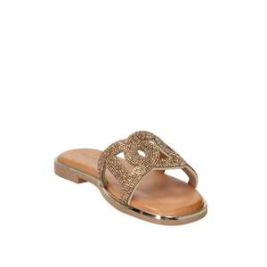 Valleverde Women's <b>Flat</b> Sandals Bronze 36 Low Heel Slipper - Product Image 4