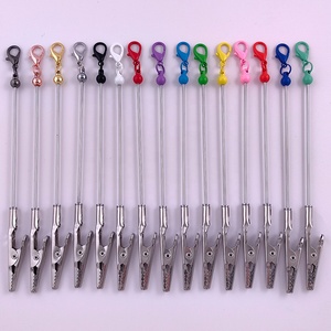 Novedad joyería beadable regalos cuentas focales DIY broche de cocodrilo colorido clips beadable con varilla de 2mm - Product Image 2