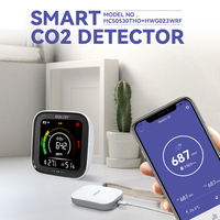 Moniteur intelligent de qualité de l'air-Détecteur de CO2 avec capteur de température et d'humidité, testeur de pollution de l'air en temps réel pour la maison/le bureau